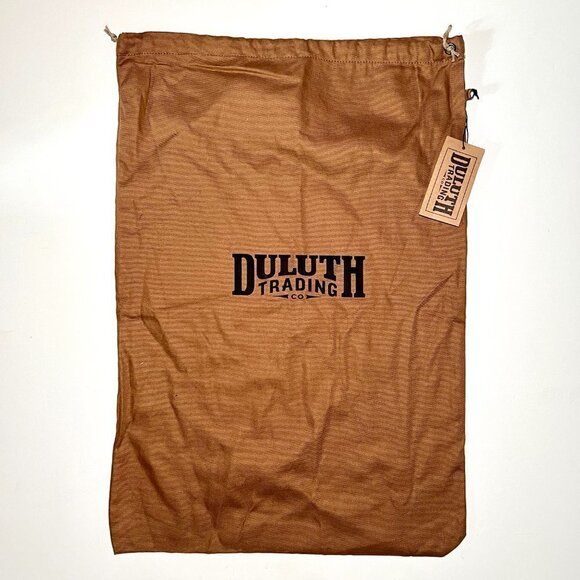DULUTH TRADING Brown Canvas Drawstring Bag NEW - Picture 1 of 2